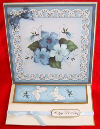 Pretty Viola Quick Card with 3D Decoupage by Annmarie Spriggs