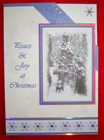 Peace and Joy at Christmas (white) - A5 by Annmarie Spriggs