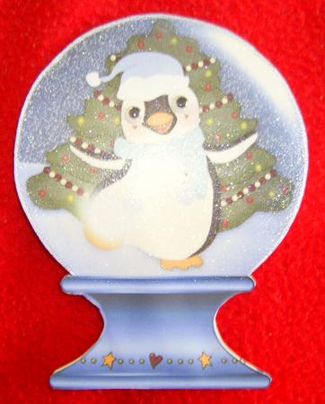 Penguin Snowglobes Toppers by Annmarie Spriggs