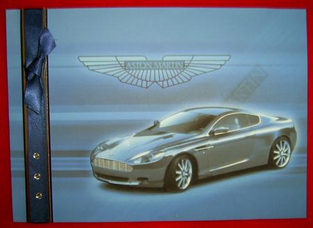 Aston Martin Vanquish Metallic Blue Decoupage by Annmarie Spriggs