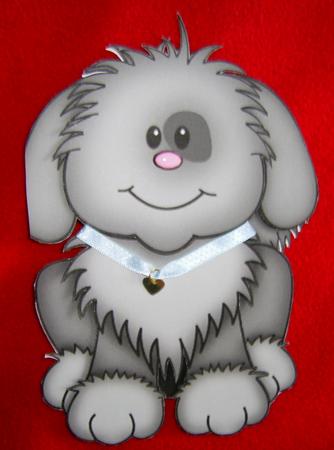 Puppy 3 Shaped Card by Annmarie Spriggs