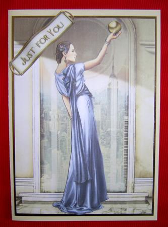 Art Deco Lady Pandore Lilac by Annmarie Spriggs