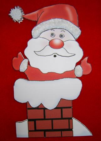 Santa Got Stuck Shaped Card by Annmarie Spriggs