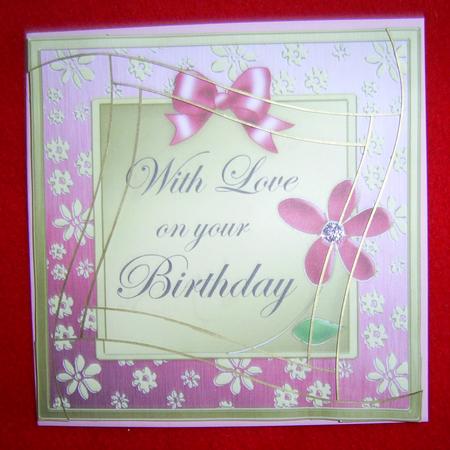 Floral Elegance Birthday Wavy Spiral Side Stacker by Annmarie Spriggs
