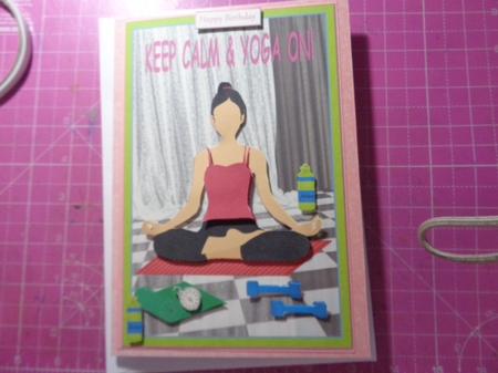 Keep Calm & Yoga On! Decoupage Topper by asmaa farooq