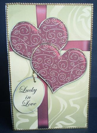Elegant Romantic Hearts Lottery Wallet Card by Audrey Brown clifford