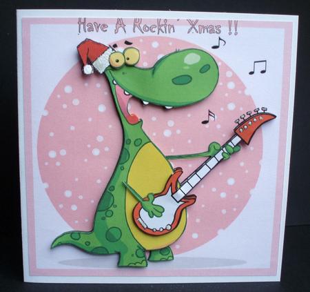 Have a Rockin' Xmas Female Step by Step Card by Audrey Brown clifford