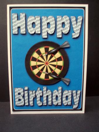 Happy Birthday Dartboard 3 by Audrey Brown clifford
