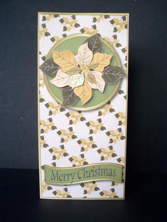 Cream Poinsettia Dl Cut and Fold (cream) by Audrey Brown clifford