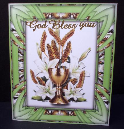 Lilies and Wheat with Gold Chalice by Audrey Brown clifford