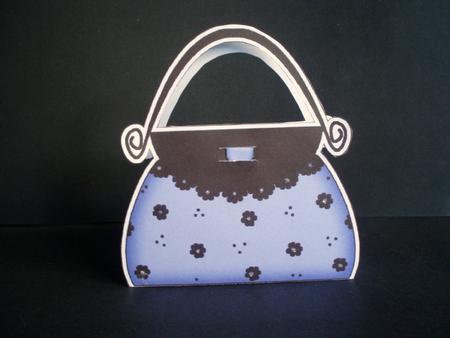Ditsy Daisy Handbag Shaped Treat or Favour Box Sheet 1 by Audrey Brown clifford