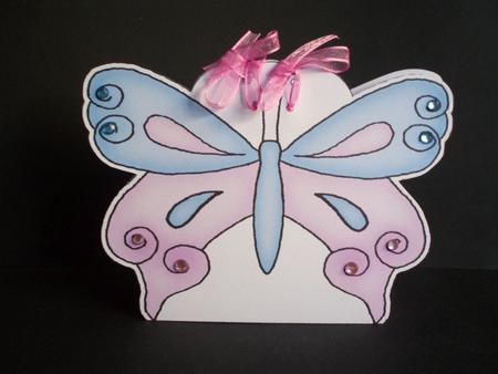 Fluttery Butterfly Shaped Treat or Favour Box Sheet 1 by Audrey Brown clifford