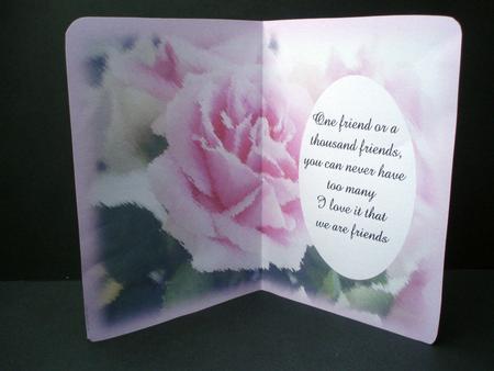 Friendship Insert with Verse Trim to Size Required by Audrey Brown clifford