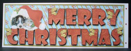 Merry Christmas with Cat and Dog Large Dl 2 by Audrey Brown clifford