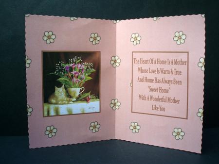 Floral Birthday Card Insert by Audrey Brown clifford