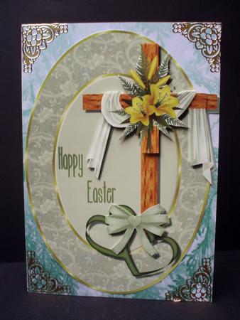 Wooden Cross Easter by Audrey Brown clifford