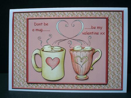 Dont Be a Mug -  Card Front with Decoupage by Audrey Brown clifford