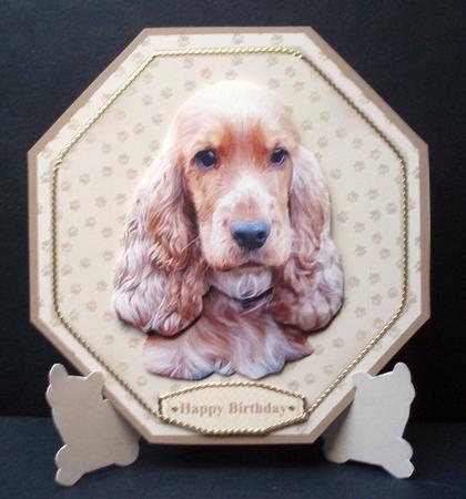 Golden Cocker Spaniel Plate Shaped Card & Plate by Audrey Brown clifford