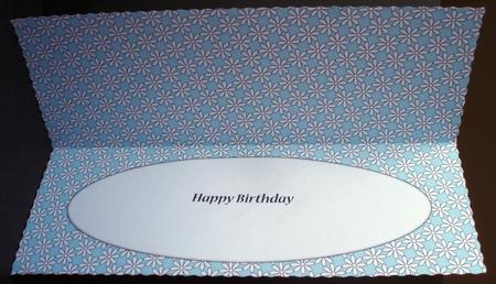 Flowers Insert for Large Dl (light Blue) by Audrey Brown clifford