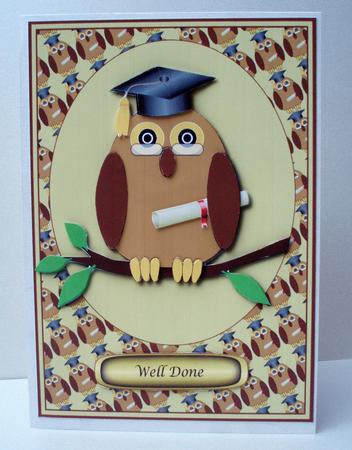 Graduation Owl Decoupage 6 by Audrey Brown clifford