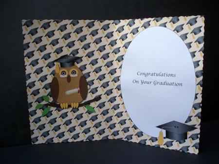 Graduation Owl Insert (cream) by Audrey Brown clifford