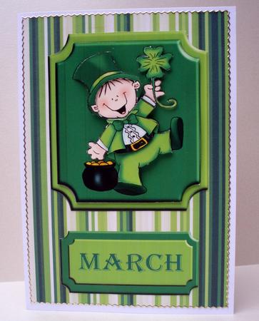 Green Lines St.patricks Day Background by Audrey Brown clifford