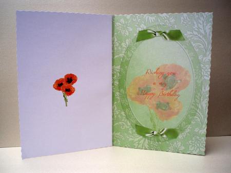 Poppy Trio Insert Birthday by Audrey Brown clifford