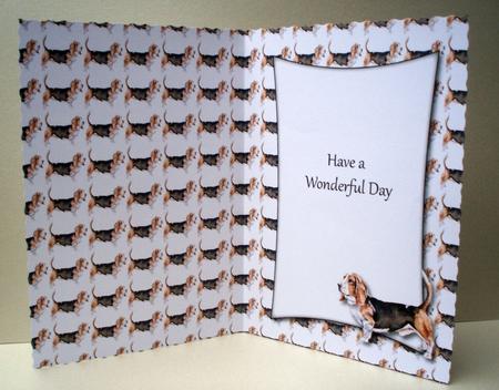 Basset Hound Insert with Message (white) by Audrey Brown clifford