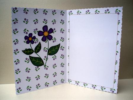 Dark Purple Flowers Insert (white) by Audrey Brown clifford