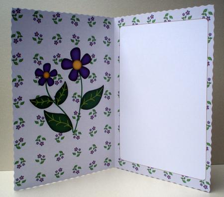 Dark Purple Flowers Insert (grey) by Audrey Brown clifford