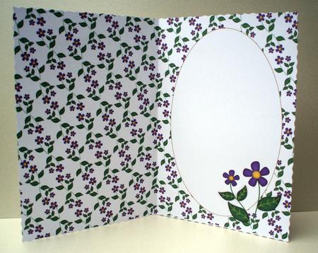 Dark Purple Flowers Insert 2 (white) by Audrey Brown clifford