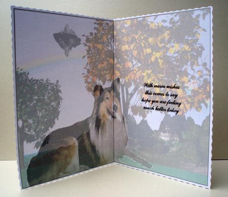 Lassie Come Home Insert with Get Well Verse by Audrey Brown clifford