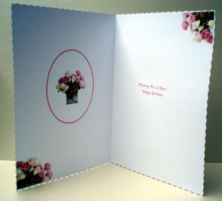 Floral Insert for an A5 Portrait Card by Audrey Brown clifford