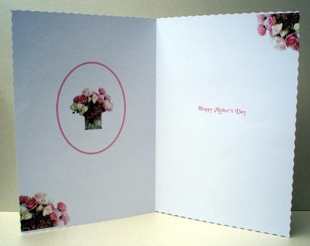 Floral Corner with Happy Mother's Day Portrait A5 Insert by Audrey Brown clifford