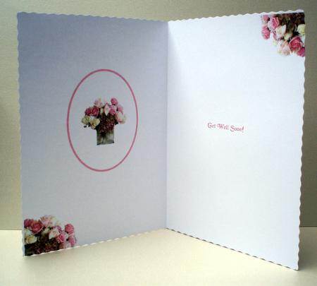 Floral A5 Get Well Soon Portrait Insert by Audrey Brown clifford