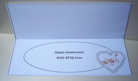Swans and Heart Insert for Large Dl (white) by Audrey Brown clifford