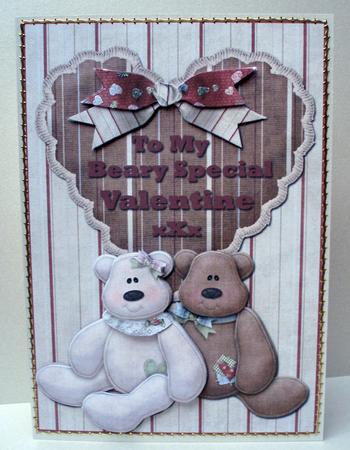Special Valentine Xxx Card Front with Decoupage by Audrey Brown clifford