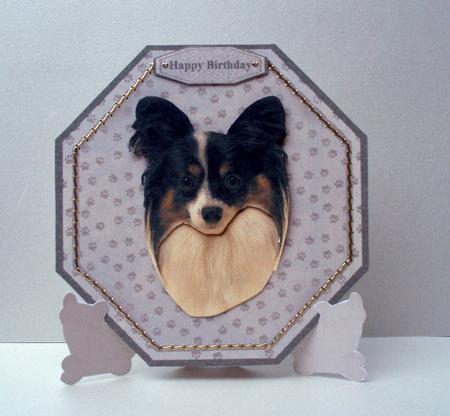Papillon Plate Shaped Card & Stand by Audrey Brown clifford