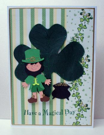 Lucky Green Border Sheet by Audrey Brown clifford