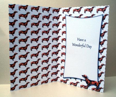 Dachshund Insert with Message (white) by Audrey Brown clifford