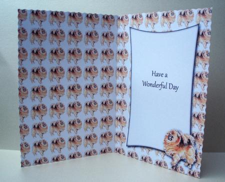 Pomeranian Insert with Message (white) by Audrey Brown clifford