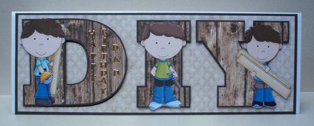 DIY Mens Large Dl Card by Audrey Brown clifford