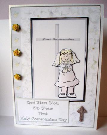 First Holy Communion Girl Blonde by Audrey Brown clifford