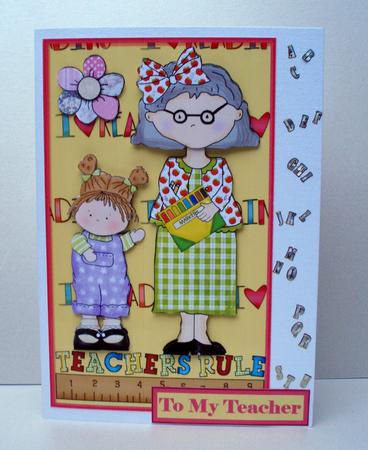 To My Teacher Card Front by Audrey Brown clifford