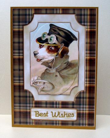 Vintage Racing Doggy with Toppers by Audrey Brown clifford