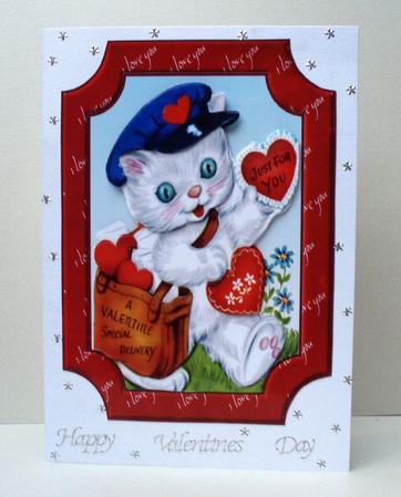 Valentine Special Delivery with Decoupage by Audrey Brown clifford