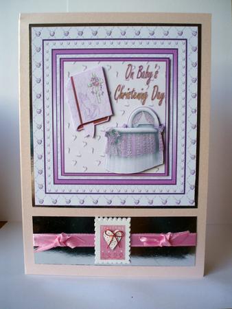 Christening Card - Baby Girl by Audrey Brown clifford