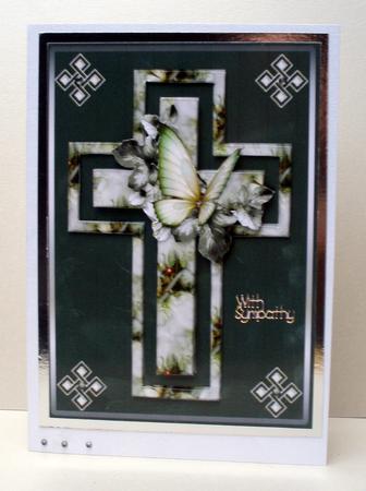 Butterfly Sympathy Cross by Audrey Brown clifford