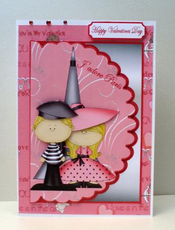 J'adore Paris Envelope Card by Audrey Brown clifford
