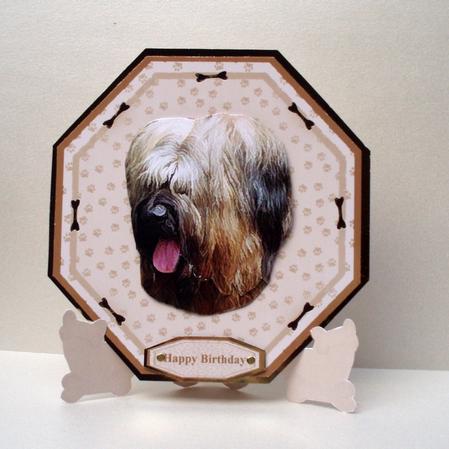 Briard Plate Shaped Card & Stand by Audrey Brown clifford